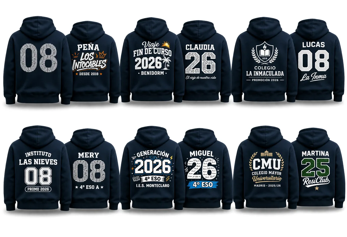 Ideas y diseños para sudaderas de grupos